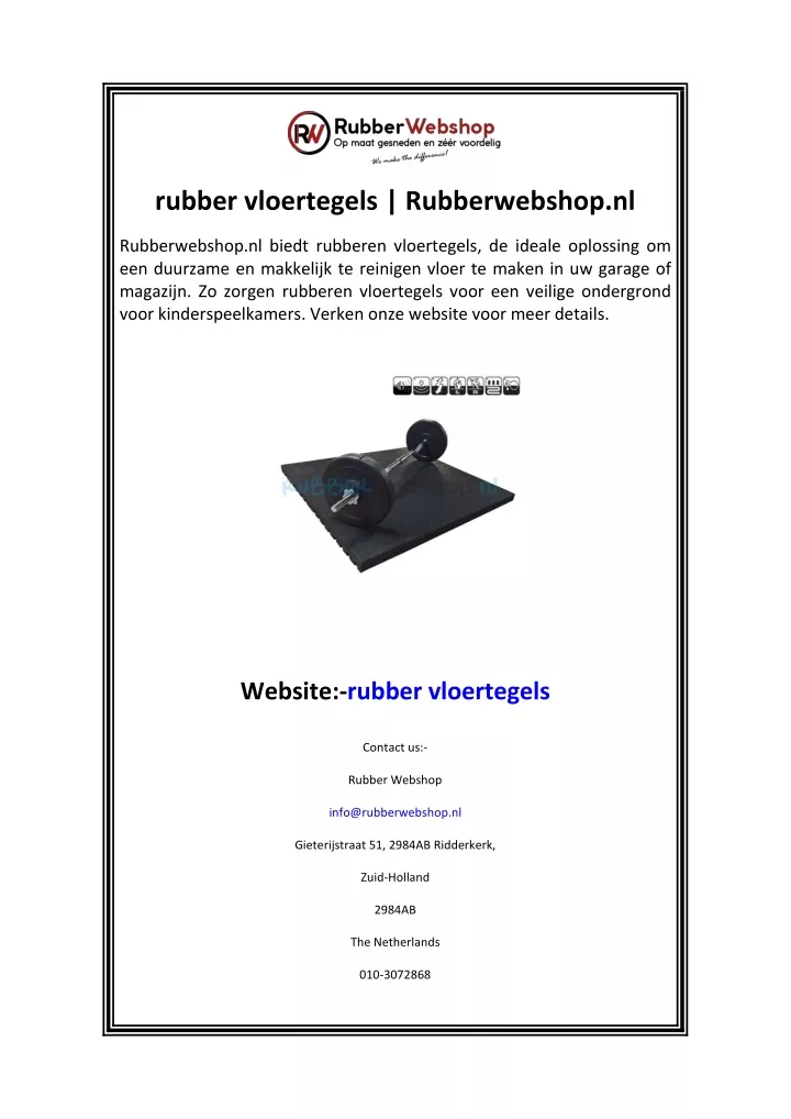 rubber vloertegels rubberwebshop nl