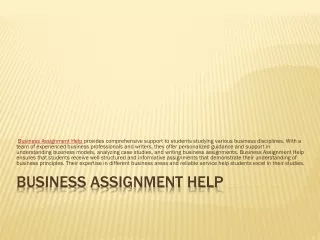 business assignment help