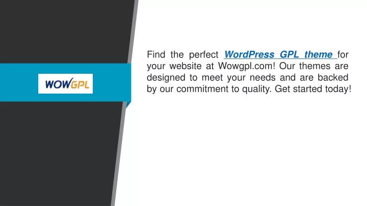 find the perfect wordpress gpl theme for your