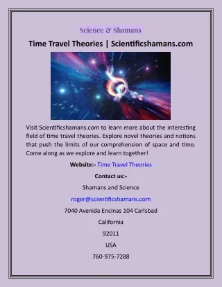 Time Travel Theories  Scientificshamans