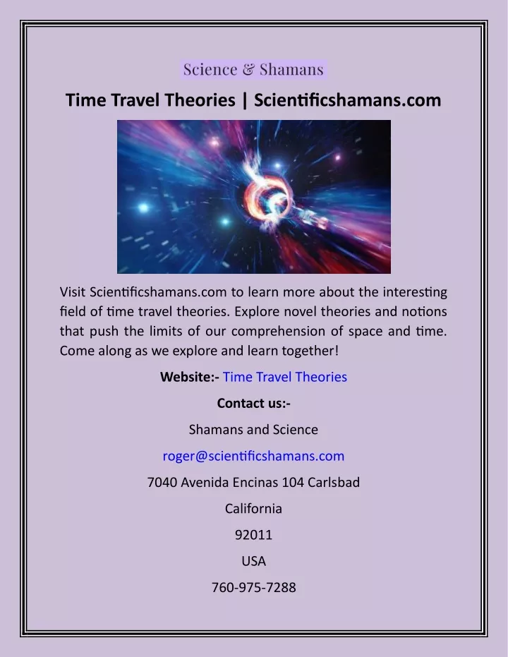 time travel theories scientificshamans com