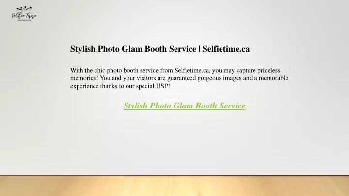 stylish photo glam booth service selfietime