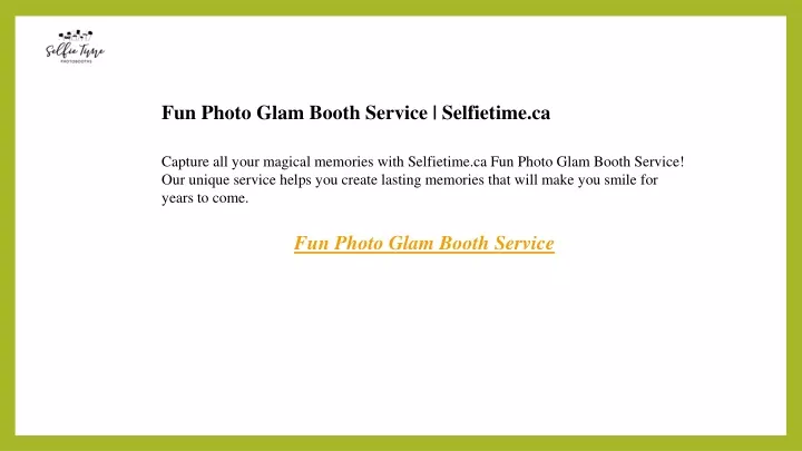 fun photo glam booth service selfietime
