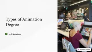 Types of Animation Degree