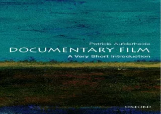 Pdf Book Documentary Film: A Very Short Introduction (Very Short Introductions)