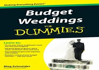 PDF Download Budget Weddings For Dummies