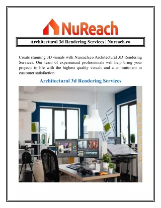 Architectural 3d Rendering Services  Nureach.co