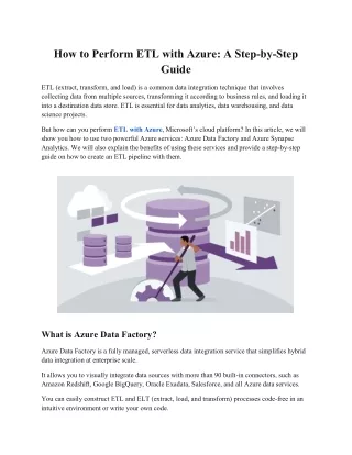how to perform etl with azure a step by step guide