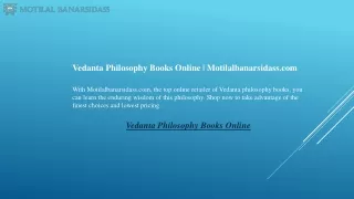 Vedanta Philosophy Books Online  Motilalbanarsidass.com