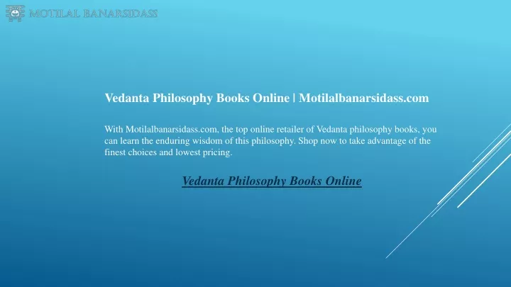 vedanta philosophy books online