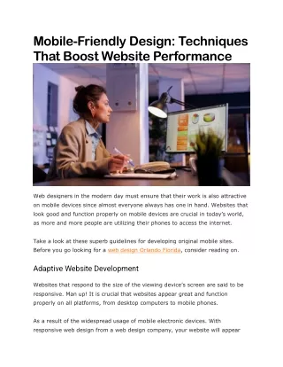 mobile friendly design techniques that boost