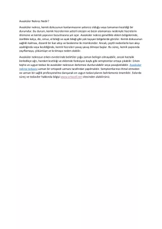 avask ler nekroz nedir