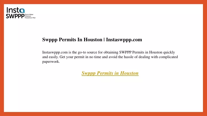 swppp permits in houston instaswppp