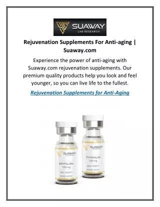 rejuvenation supplements for anti aging suaway com