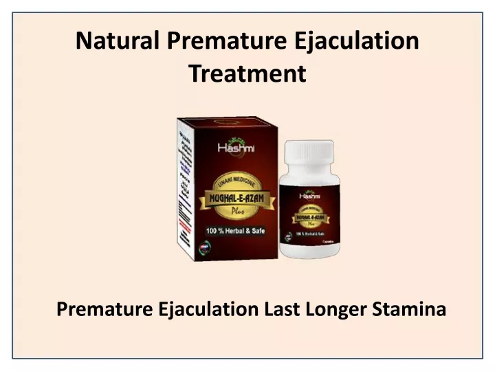 natural premature ejaculation treatment