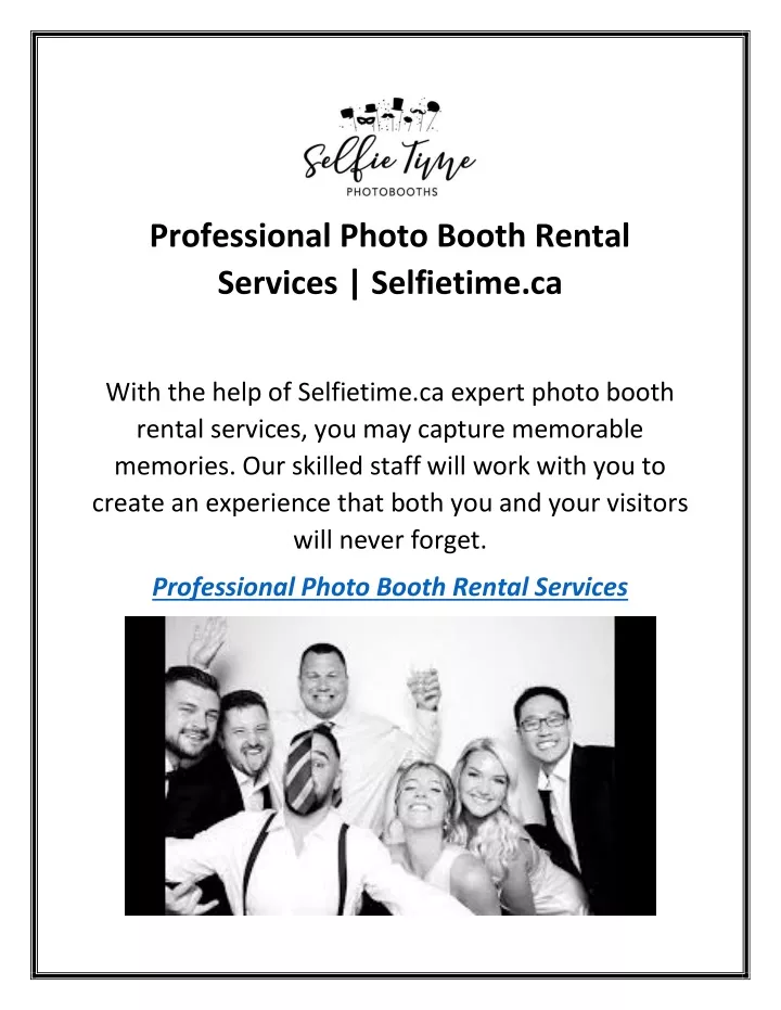 professional photo booth rental services