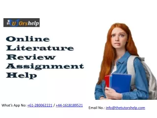 Online Literature Review Assignment Help Buy assignment online Do My assessment