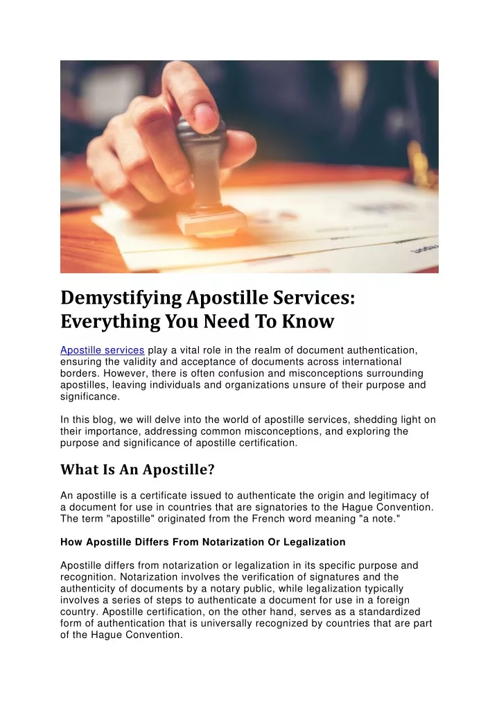 demystifying apostille services everything