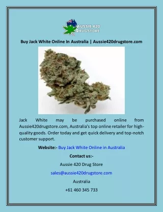 Buy Jack White Online In Australia  Aussie420drugstore