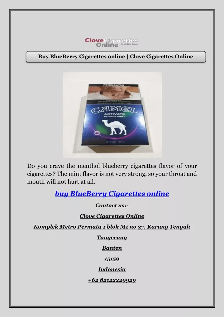 buy blueberry cigarettes online clove cigarettes