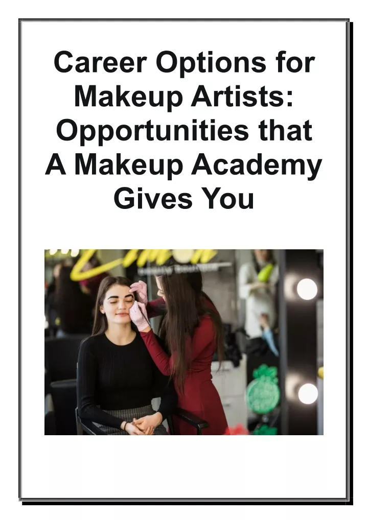 PPT - Career Options for Makeup Artists - Opportunities that A Makeup 