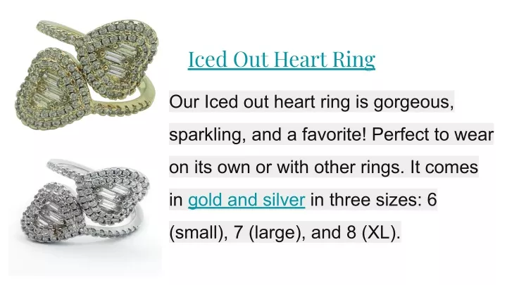 iced out heart ring