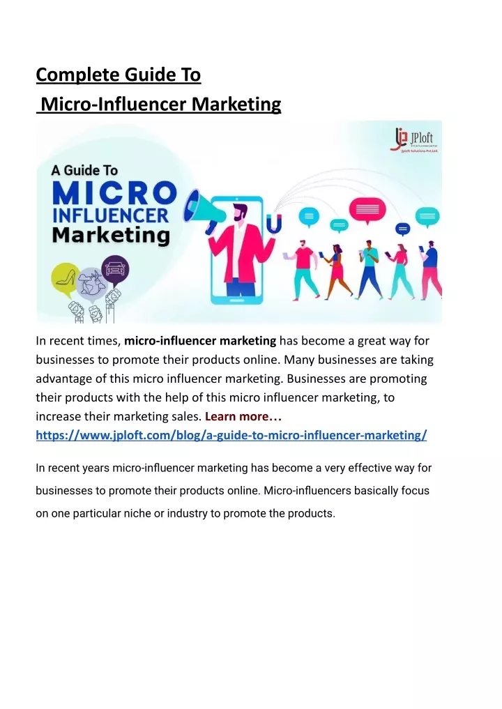 complete guide to micro influencer marketing
