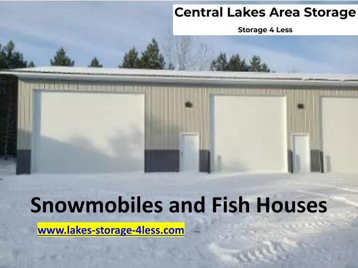 snowmobiles and fish houses