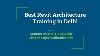 Best Revit Architecture Training in Delhi