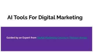 AI Tools For Digital Marketing | Guided by an Expert Digital Marketer