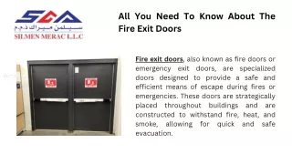 All You Need To Know About The Fire Exit Doors