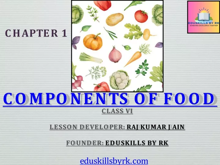 components of food