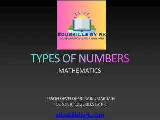 types of numbers