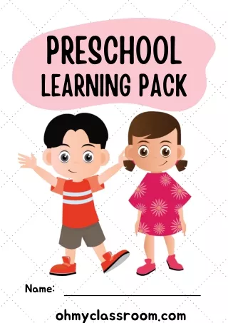 OhMyClassroom.com Preschool Learning Pack Worksheets