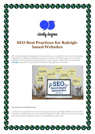 SEO Best Practices for Raleigh-based Websites