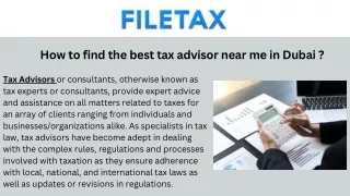 How to find the best tax advisor near me in Dubai