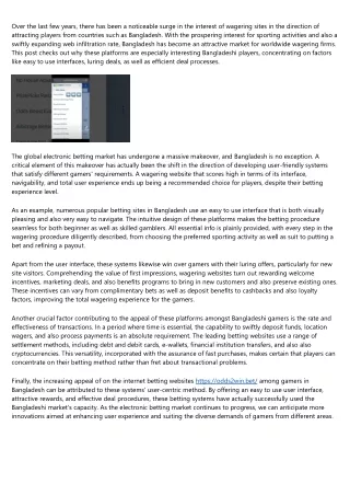 Why Betting Sites Are Attracting Players from Bangladesh: A Check Out the Custom
