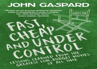 PdF dOwnlOad Fast, Cheap & Under Control: Lessons Learned From the Greatest Low-