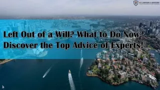 Left Out of a Will? What to Do Now? Discover the Top Advice of Experts!