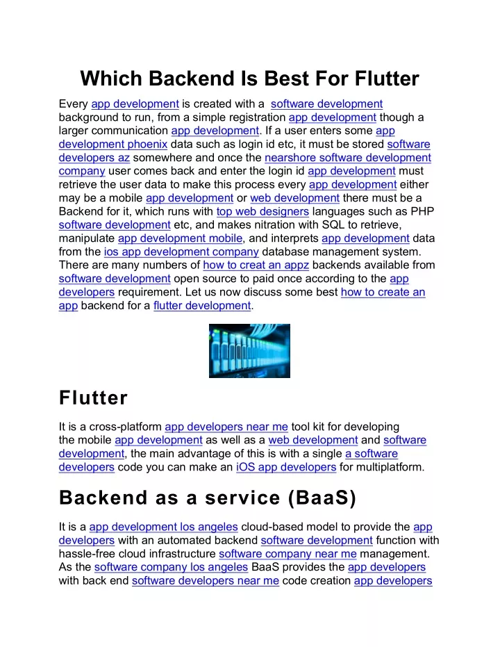 which backend is best for flutter