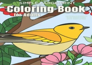 DOWNload ePub Simple Large Print Coloring Book for Adults: Easy Designs for Wome