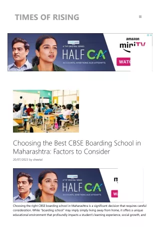 CBSE Boarding School In Maharashtra_ Factors To Consider