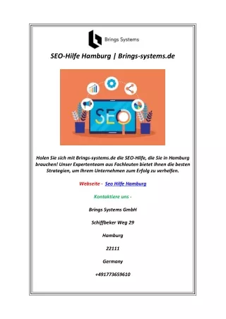 SEO-Hilfe Hamburg | Brings-systems.de