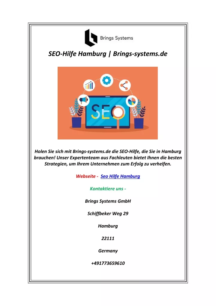 seo hilfe hamburg brings systems de