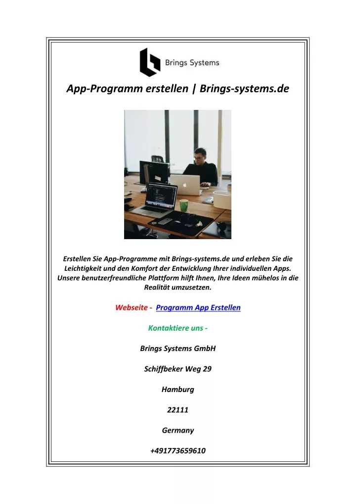 app programm erstellen brings systems de