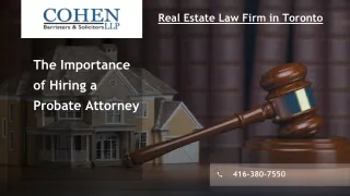 Lawyers for Estates and Probates in Toronto