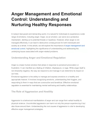 Anger Management and Emotional Control_ Understanding and Nurturing Healthy Responses