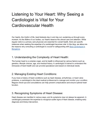 Listening to Your Heart_ Why Seeing a Cardiologist is Vital for Your Cardiovascular Health