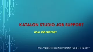Katalon Studio job support