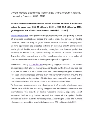 global flexible electronics market size share